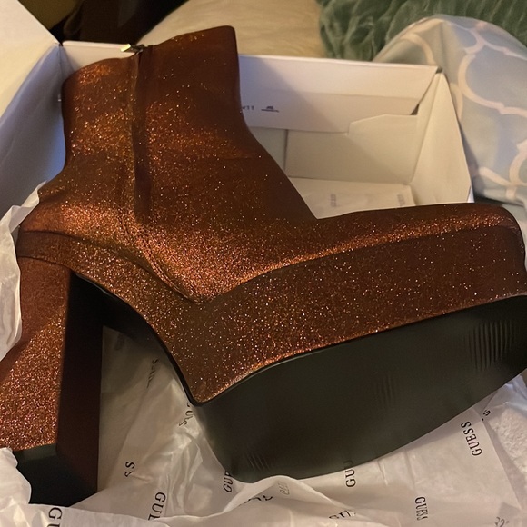 FIRM‼️GUESSBYRA WOMENS EVENING SQUARE TOE MID-CALF BOOTS SIZE 11 - Picture 2 of 5